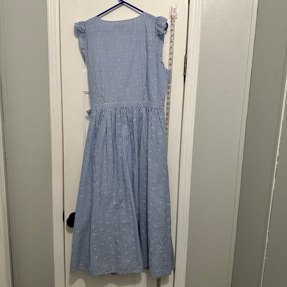 Loft wrap, dress floral stripe, nautical size large new lined - Picture 9 of 12